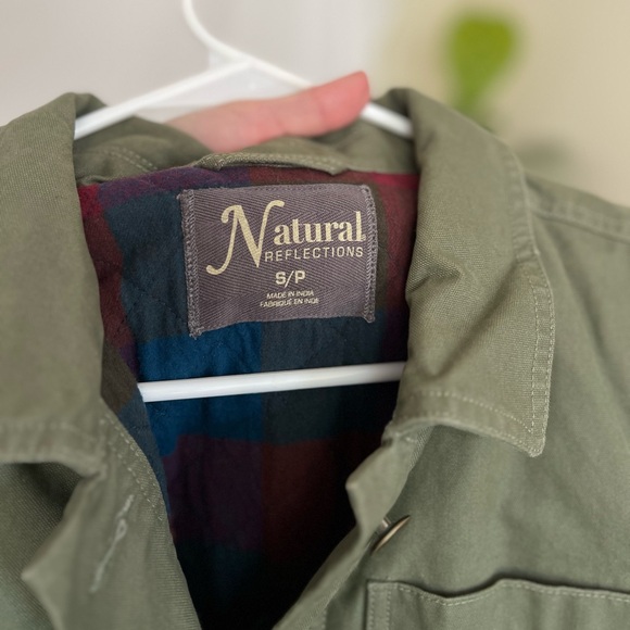 Vintage Olive Green Lined Utility Cargo Style Jacket - Picture 7 of 8